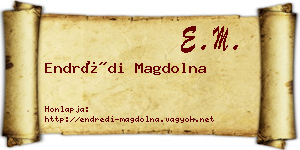 Endrédi Magdolna névjegykártya
